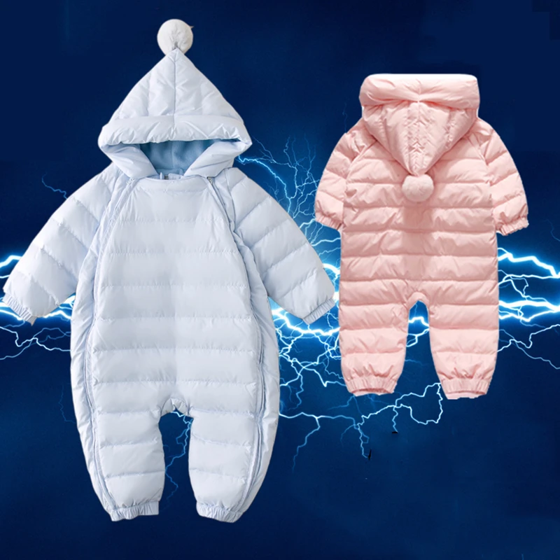 Baby Snowsuit New Infant Boy Girl Winter Outerwear Outfits Hooded Thermal Newborn Jumpsuit Snow Wear Clothing |