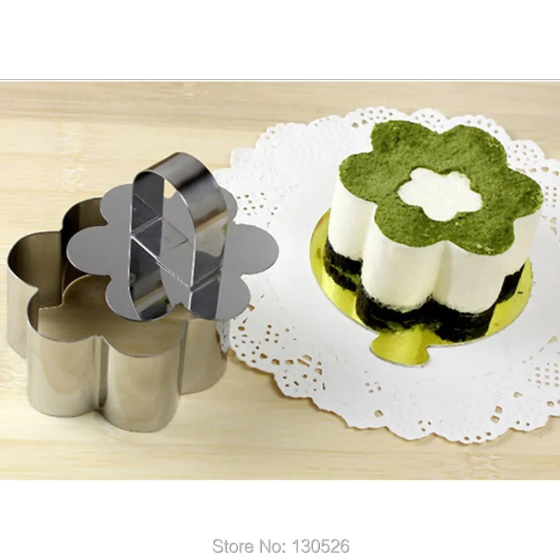 1 шт. Нержавеющая сталь круглой формы в форме цветка сердце квадратные Форма