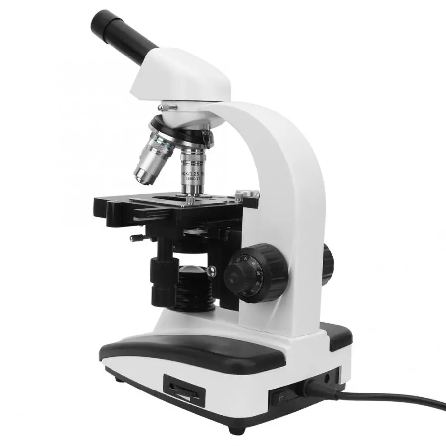 Монокулярный составной Микроскоп монокулярный микроскоп 40X 1600X Abbe конденсатор 2