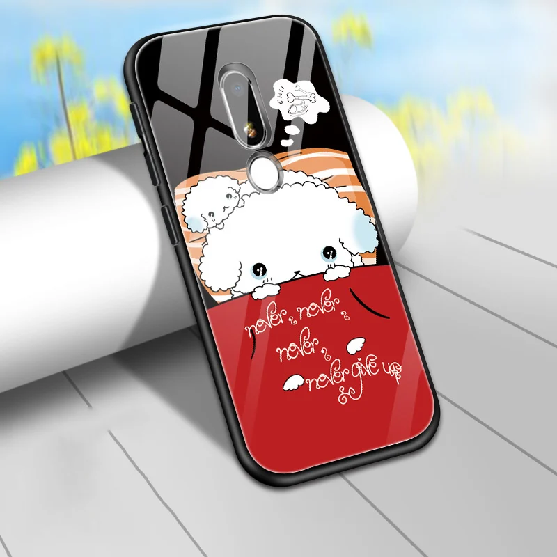Для Meizu V8 Чехол крышка Роскошный закаленное стекло Мультфильм силиконовый бампер