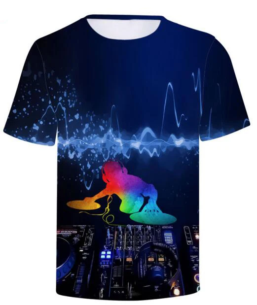 NAVY BLUE Новейшие модные 3d футболки Pioneer Pro Dj с круглым вырезом и коротким рукавом для мужчин и женщин, хип-хоп 3D футболки, футболки, свитшоты, топы - Цвет: NAVY BLUE