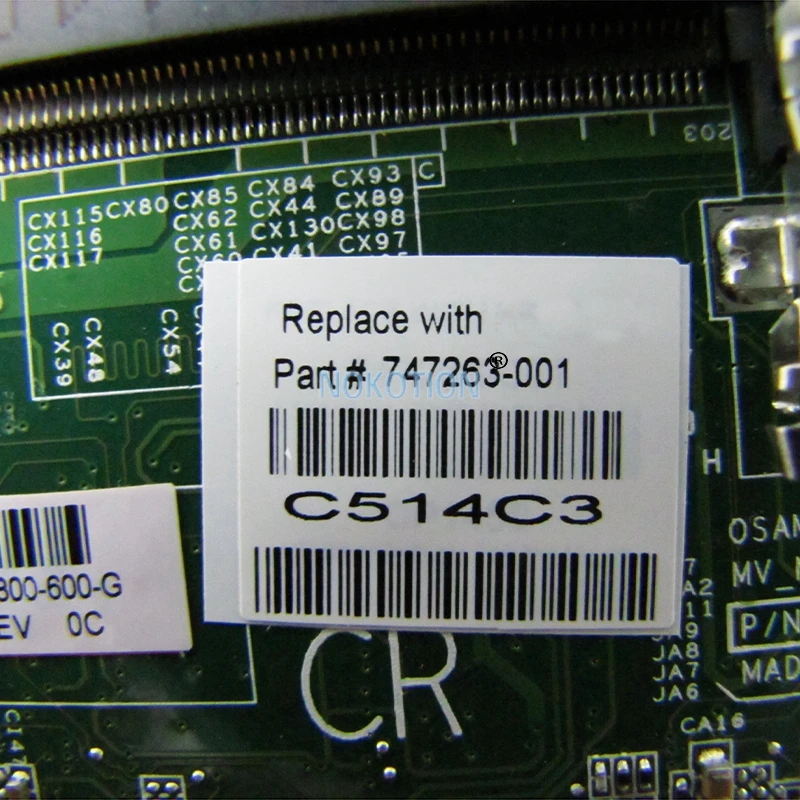 Материнская плата NOKOTION 747263-001 747263-501 для ноутбука HP Compaq 14-D 240 G2 246 820m graphics HM76