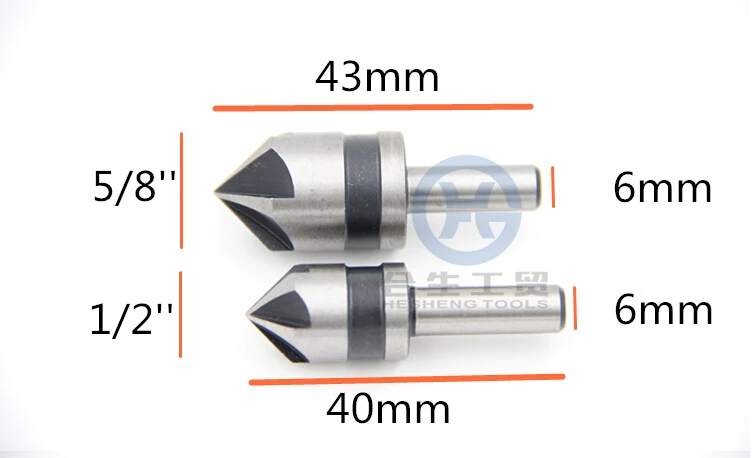 5 шт./компл. набор флейт для дерева металла фасок | Инструменты