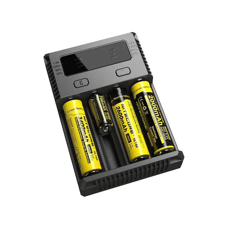 Зарядное устройство NITECORE i4 Intelli 2017 литий-ионное Ni-MH умное зарядное с 4 слотами 18650