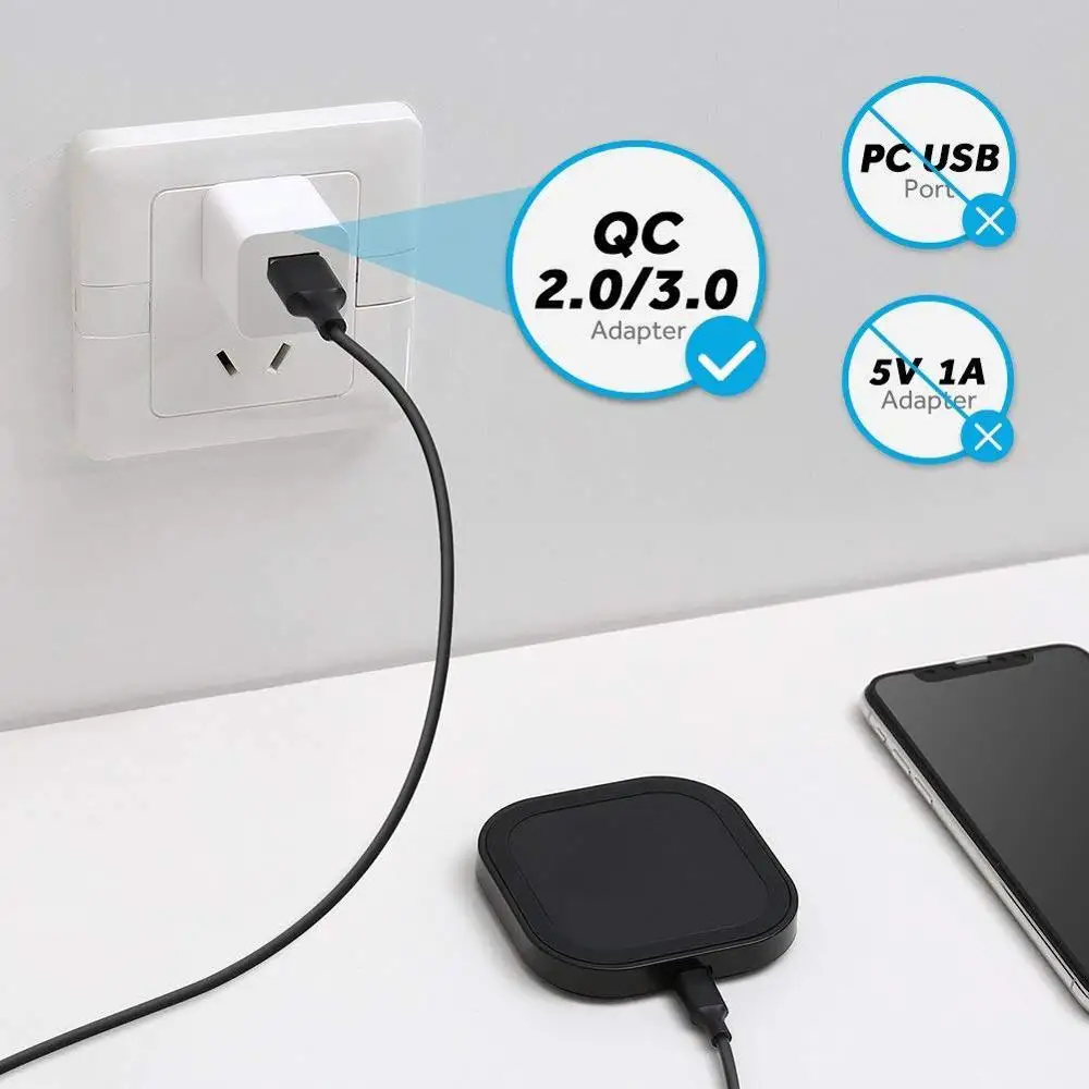 Lewoer Qi Wireless Charger For iPhone Max X 10W Fast Wirless Charging Pad For Samsung S10 Xiaomi MI 9 desktop pad charging
