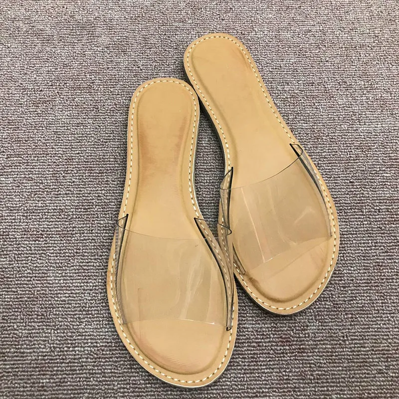 Прямая поставка женский шлёпанцы для женщин 2019 летние туфли ПВХ прозрачный
