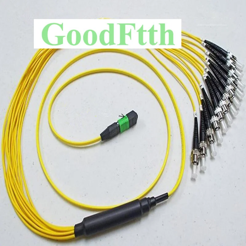 Fiber Patch Cords Female MPO-ST SM 12F 3mm GoodFtth 20m 25m 30m 35m 40m 50m 60m 70m 80m 100m