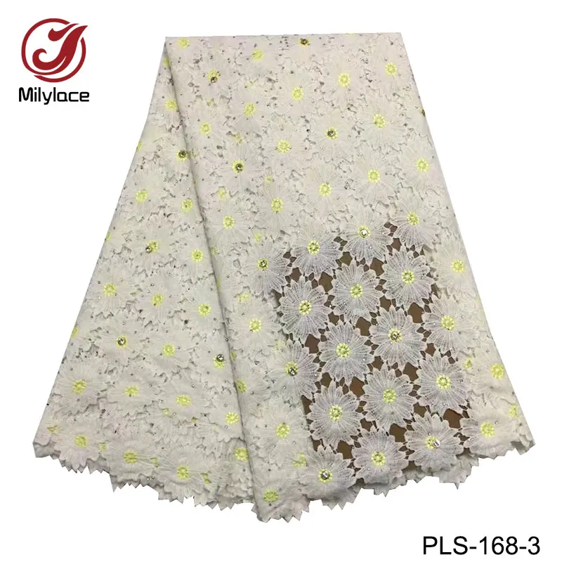 Новое поступление нигерийский гипюр кружевная ткань вышивка камнями кружевной