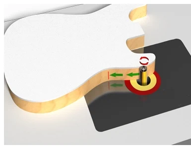 Фрезер с хвостовиком 1/2 дюйма верхним и нижним подшипником-1-1/2 H для