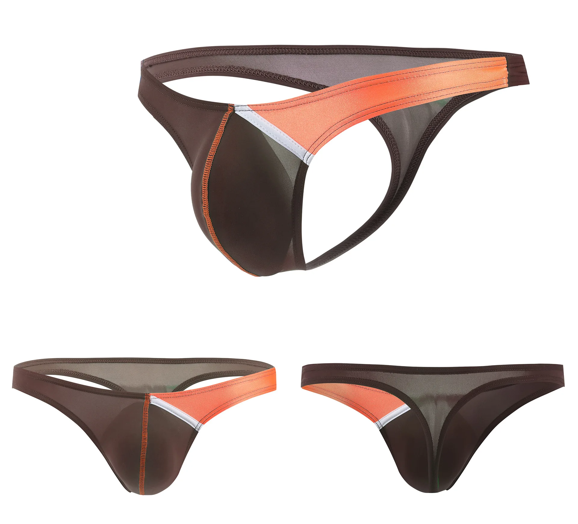 2019 Sexy Thongs Underwear For Men G-string Ultr-thin Ice Silk Low Waist Panties Man U Convex Pouch Underpants M-XXL jockstrap |