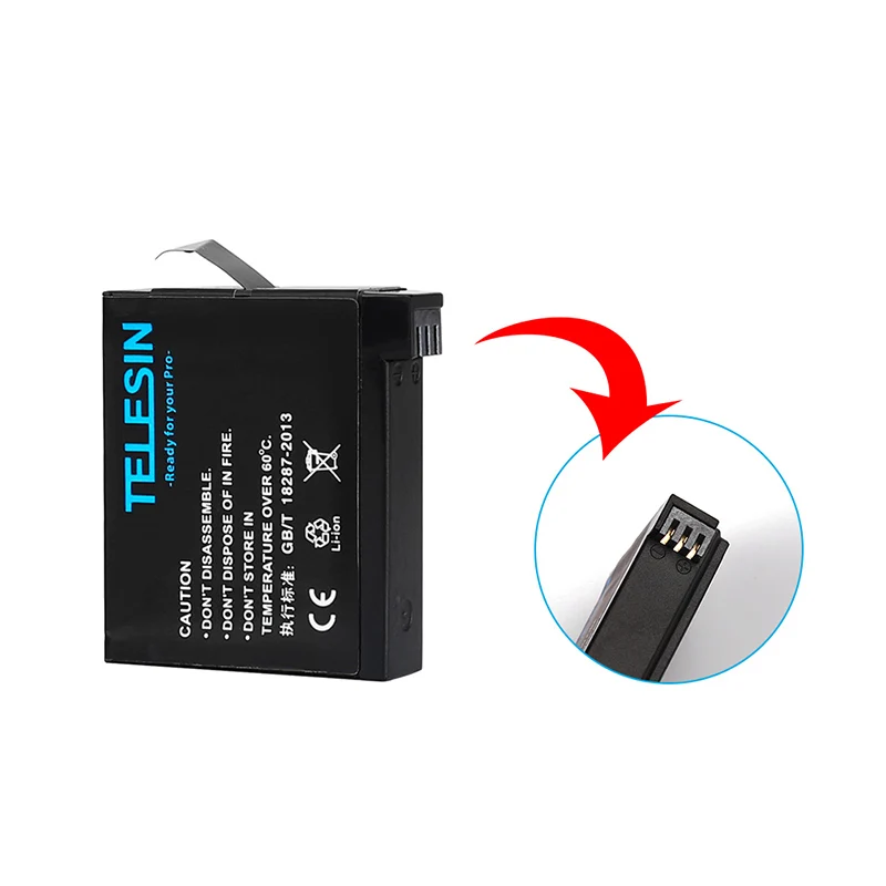 Аккумулятор (2 шт. в упаковке) и зарядное устройство для GoPro HERO4 с 2 канальным USB