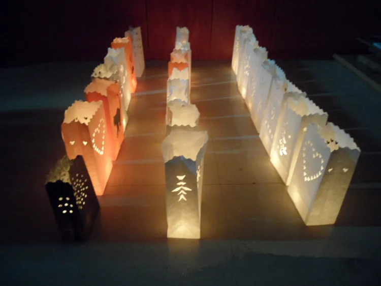 Уличный подсвечник 10 шт./лот в виде звезд чайный светильник бумажный фонарик для