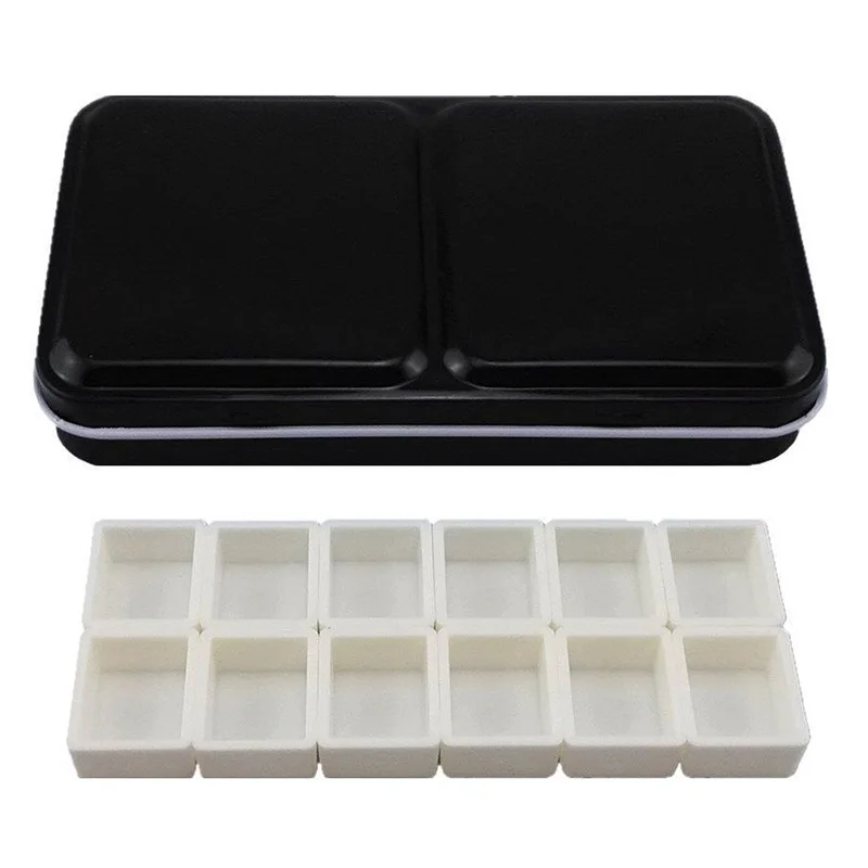 Пустой металлический чехол портативные палитры для хранения акварели 1 шт. в