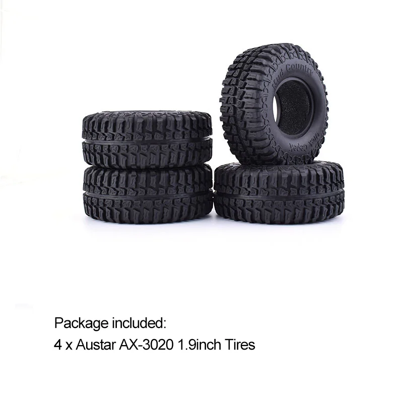 4 шт. AUSTAR AX 3020 1 9 дюймовые Гусеничные Шины для 1/10 Redcat SCX10 AXIAL RC4WD TF2 Радиоуправляемый