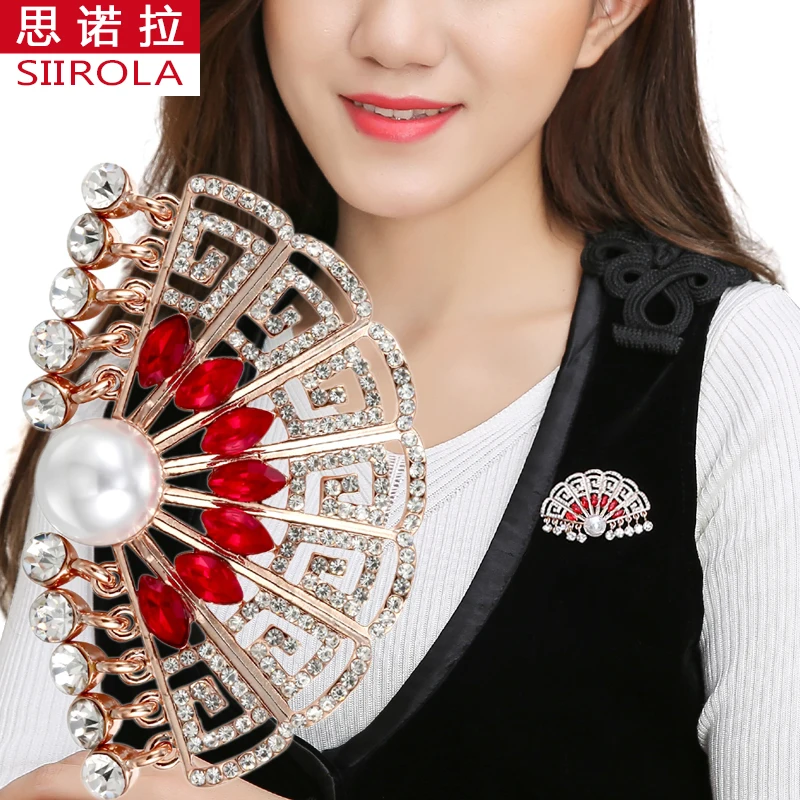 Siirola Китайский Стиль сплав золотой цвет Для женщин брошь изделия имитация