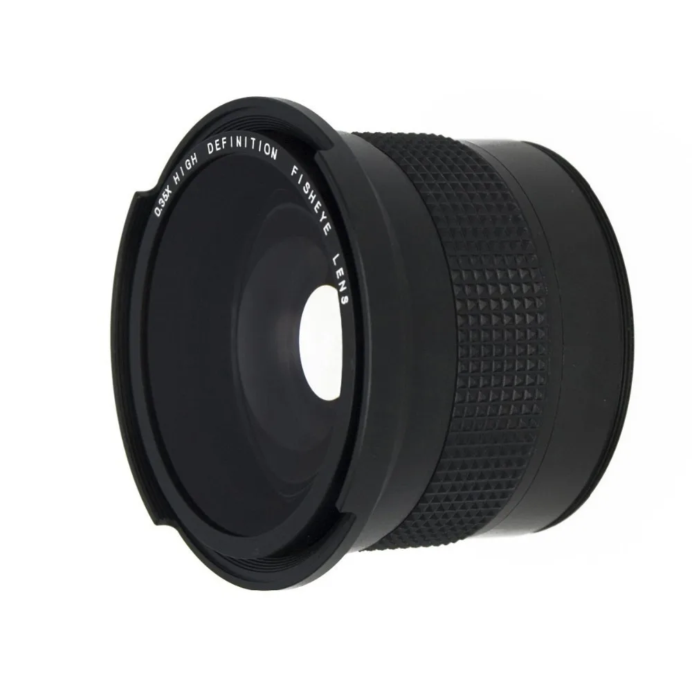 52 мм 0.35x рыбий глаз супер широкий угол + макрообъектив для Nikon D7100 D5200 D5100 D3100 D90 D60 С 18