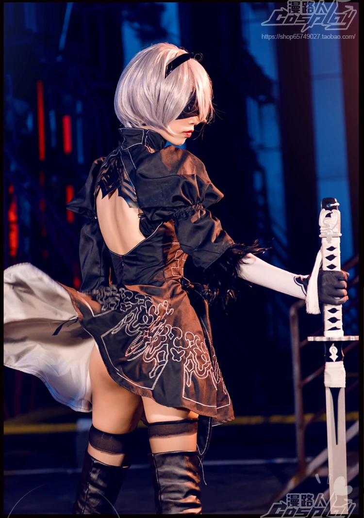 Новая игра Nier Automata Косплей Костюм йоркха 2B сексуальный наряд нарядное платье костюмы на Хэллоуин для женщин S-XXL