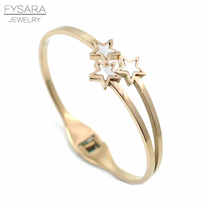 FYSARA ювелирные изделия из титановой стали белый корпус браслеты манжеты и для