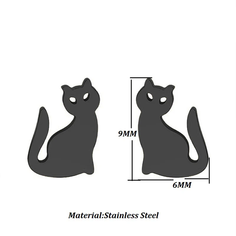 Hfarich милые гипоаллергенные серьги-гвоздики в виде кошки для женщин Brincos Para Mulheres