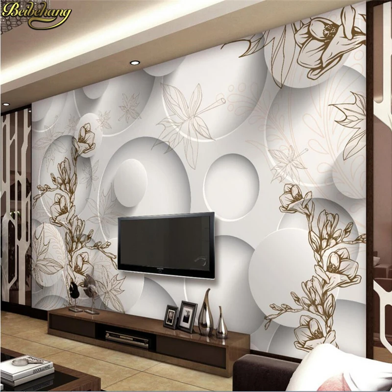 Beibehang Обои на заказ 3D Большой Фреска Ретро Линии Рисования Магнолия Клён Лист Гостиная ТВ Стена Фон.