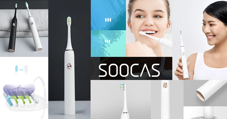 SOOCAS X3 2 шт Soocare Сменные электрические насадки для зубных щеток для SOOCAS/Xiaomi Mijia X3 черные насадки для зубных щеток зубочистки