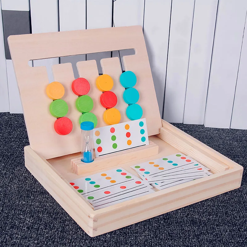 Дошкольные Деревянные игрушки Монтессори цветные геометрические формы