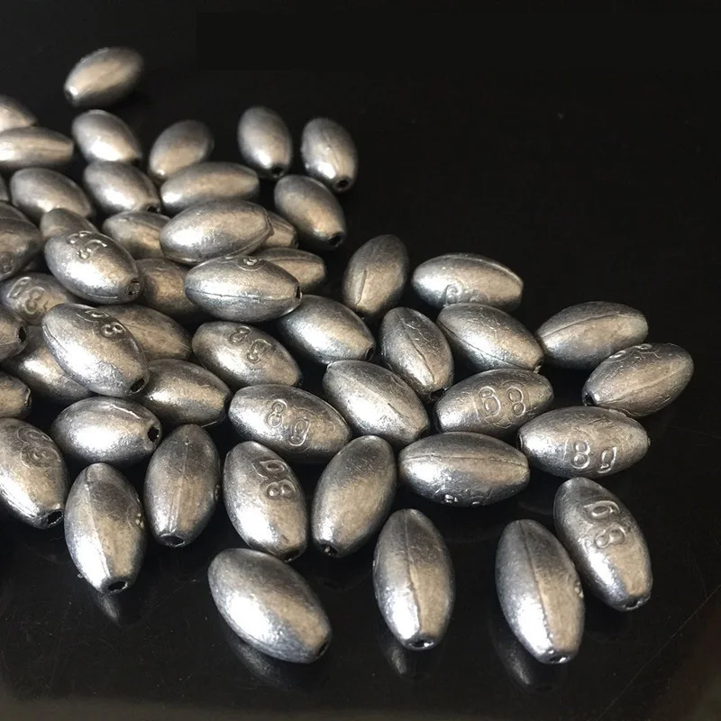 Posidon различные веса s 3 г до 150 г гладкие оливковые полые рыболовные свинцовые грузила для рыбалки