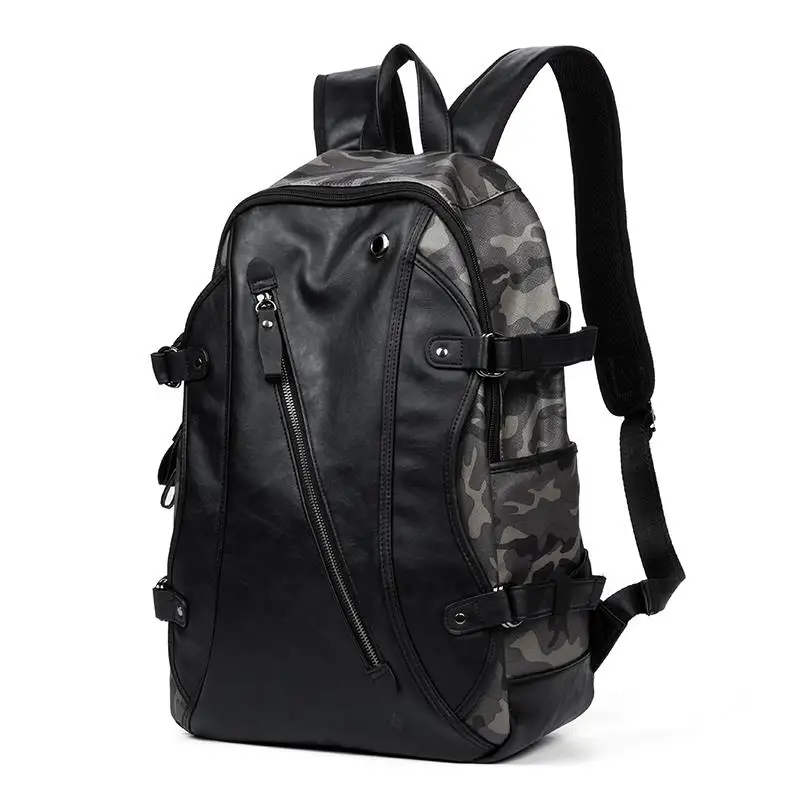 Uiyi рюкзак для мужской спорт путешествия расширенный коровьей искусственная кожа мужская черный рюкзак мешок мужчины Quanlity 120533521 - Цвет: Camouflage
