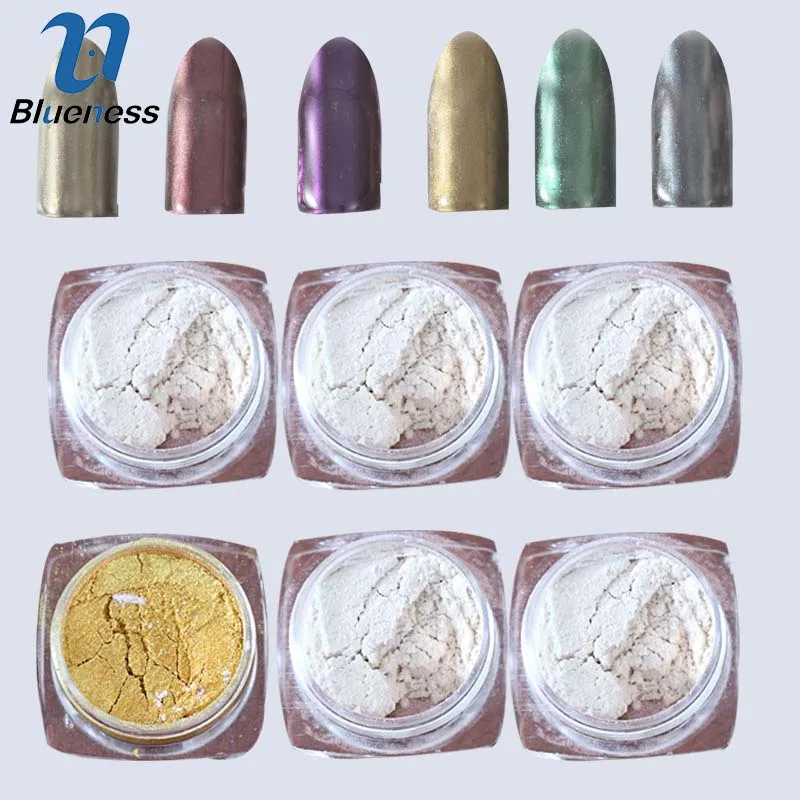 2g/Box Nail Art Mirror Pigment Powder 6 Colors For Your Choice Nails Dust Imports Glitter Manicure JH458|pigment powder|glitter powdernail art powder
