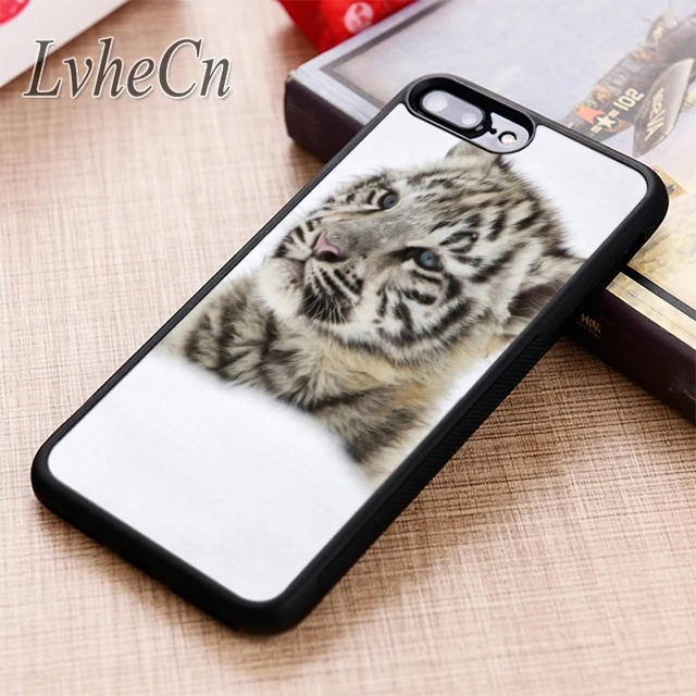 Красивый чехол для телефона LvheCn WHT TIGER CUB iPhone 5 6 6s 7 8 plus X XR XS max 11 12 Pro Samsung Galaxy S7 S8 S9