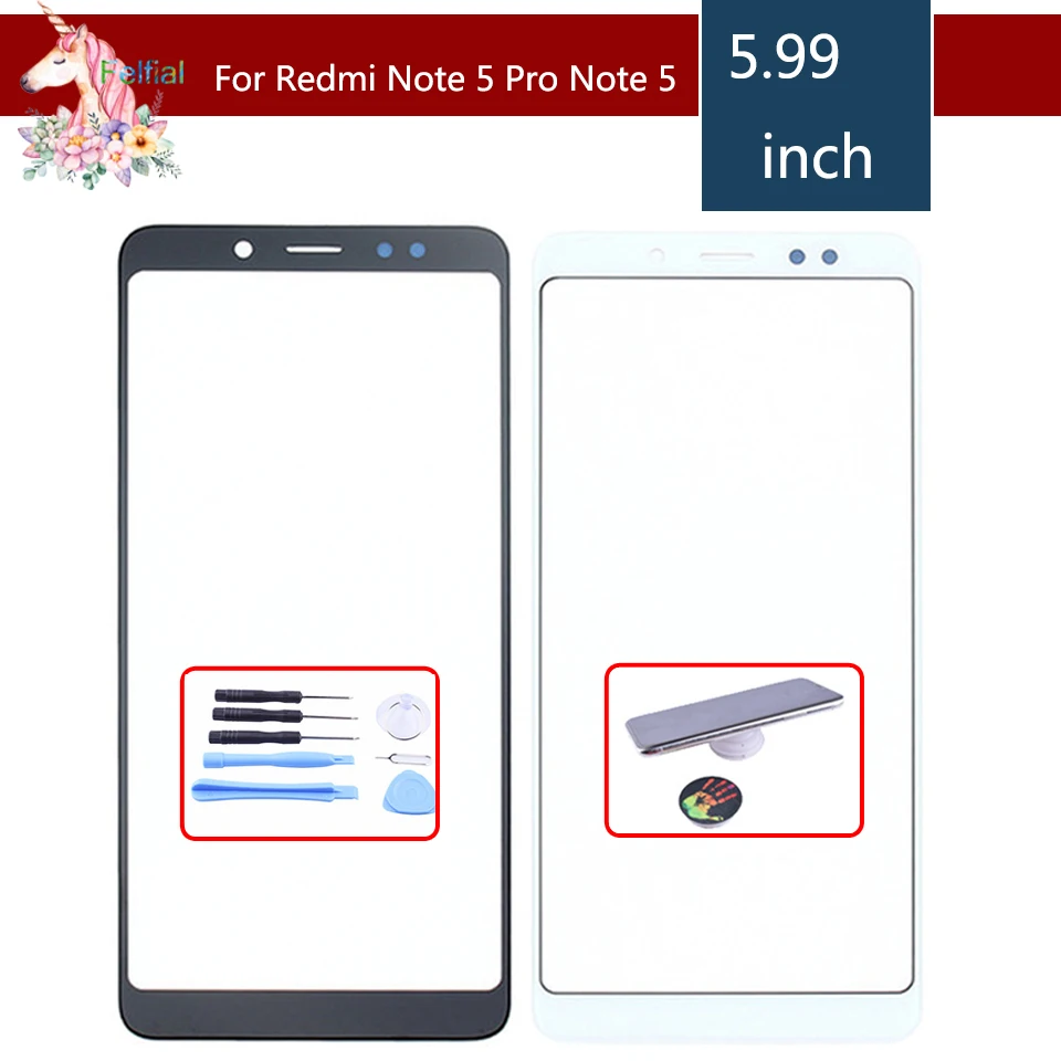Оригинальный сенсорный экран для Xiaomi Redmi Note 5 Pro Note5 передняя внешняя стеклянная
