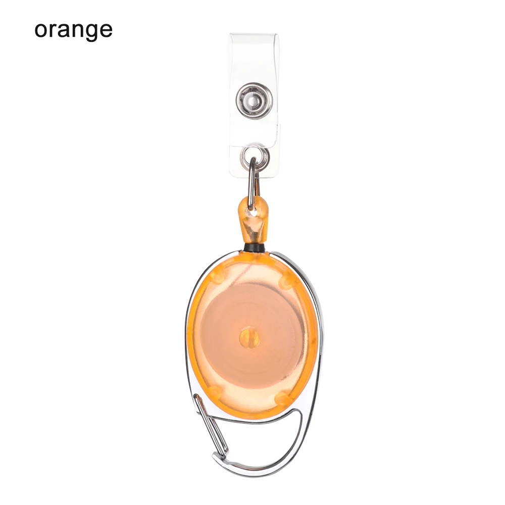 Style 1 - orange 2 стиля выдвижной значок шнур для ID Имя держатель карты шейный ремень легкое ожерелье подвесная Веревка катушки брелок зажимы - Цвет: Style 1 - orange
