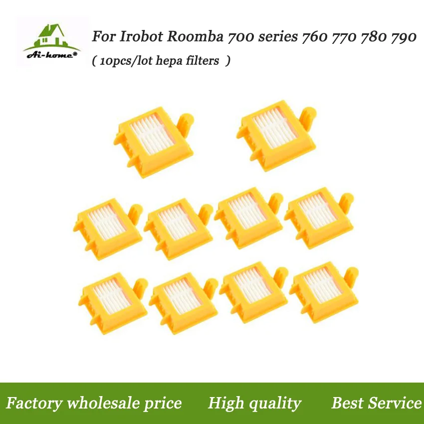 10 упаковок Hepa фильтры запасные части для iRobot Roomba 700 серии 760 770 780 790 роботы-пылесосы