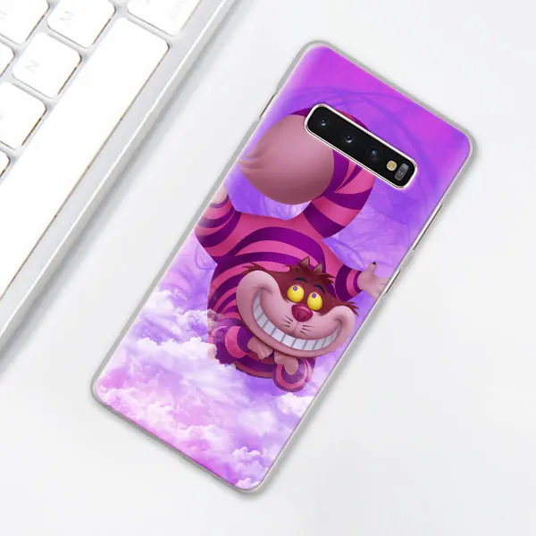 002 Алиса в стране чудес чеширские кошки Чехол для телефона для samsung Galaxy S10e S10 Plus S7 S8 S9 Plus Note 8 9 10 Plus M30 жесткий чехол - Цвет: 002