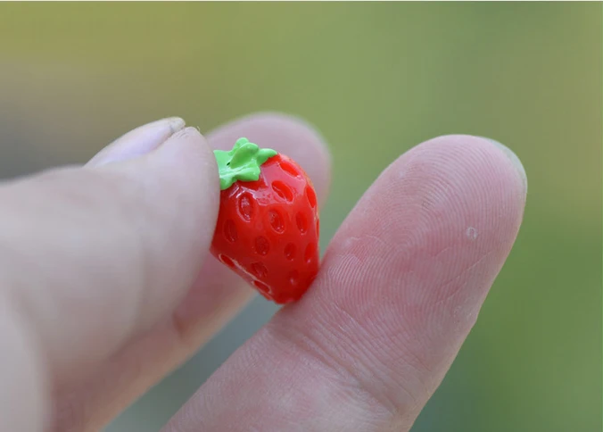 1 шт. клубника милый DIY Смола Фея Сад ремесло украшения миниатюрный микро гном