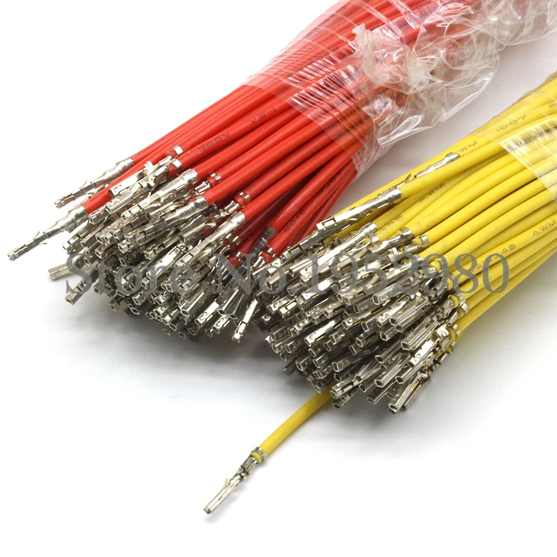 100 шт. Molex 3,0 мм Шаг 5557/5559 женский штырь обжимной с кабелями для мужского корпуса многоцветный 1007 22AWG 20 см одноконцевой