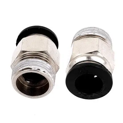 

Pneumatic Fittings 10mm Tube to 3/8BSP Male Straight Connector Convertor 2 Pcs