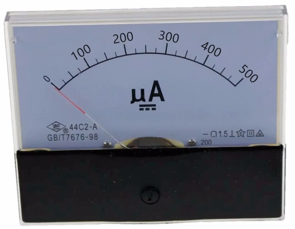 

44C2 DC Analog Ammeter Panel AMP Current Meter 500UA