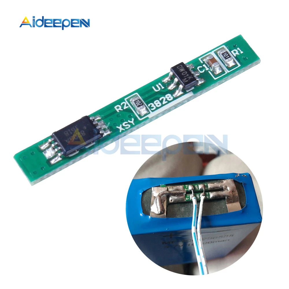 Защитная плата для литиевых батарей 5 шт. 1S 3 7 В 2 5a полимер BMS PCM PCB модуль защиты от