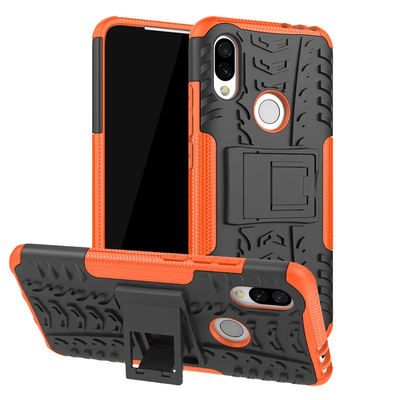 Чехол из ТПУ и поликарбоната для Xiaomi Redmi 7 защитный силиконовый чехол с подставкой