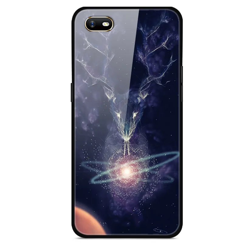 Для OPPO A1K чехол из закаленного стекла жесткий чехол для телефона для OPPO A1K чехол s Мягкий бампер для OPPOA1K A 1K CPH1923 чехол Роскошный - Цвет: 32