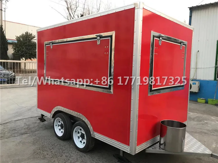 Квадратная Мобильная тележка для еды горячих собак мороженого продажи на