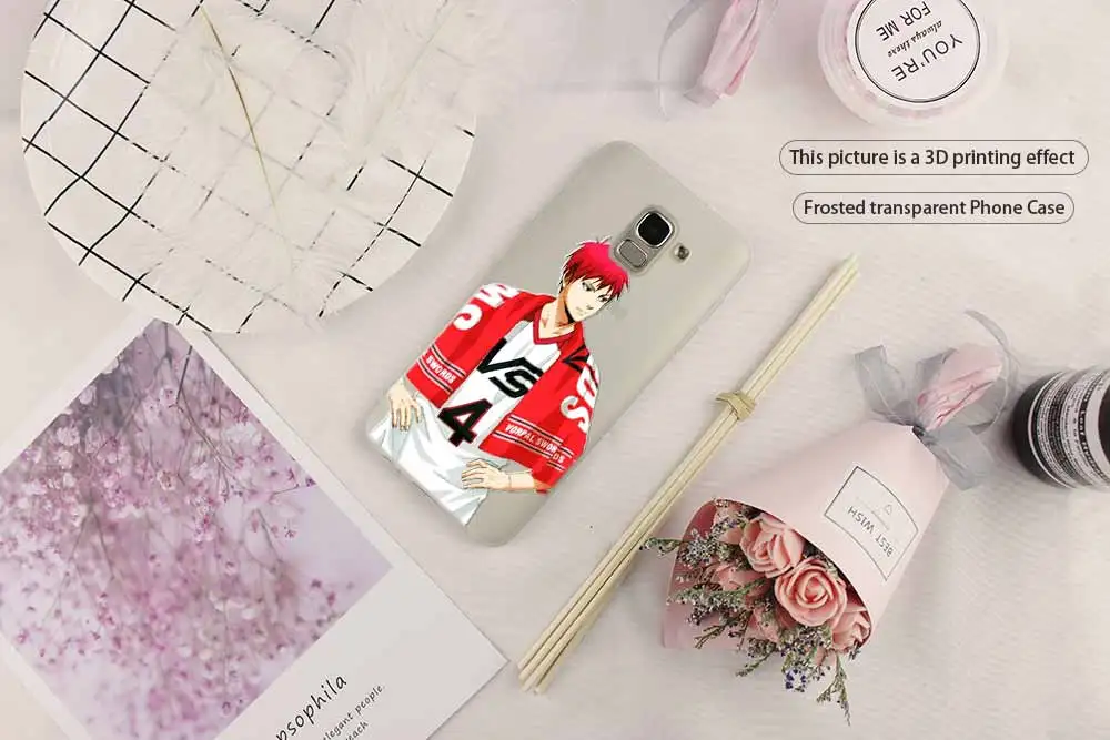 Чехол для телефона Kuroko без корзины Tetsuya kawaii anime Samsung Galaxy j6 J8 J7 J5 J3 J4 Plus 2018 2017 2016 J610 Prime