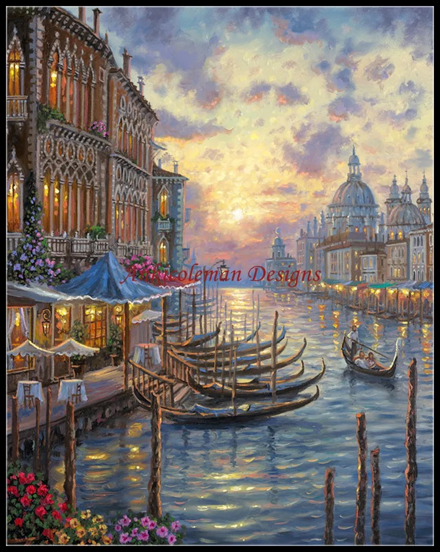 

Needlework for embroidery DIY DMC High Quality - Counted Cross Stitch Kits 14 ct Oil painting - Grand Canal