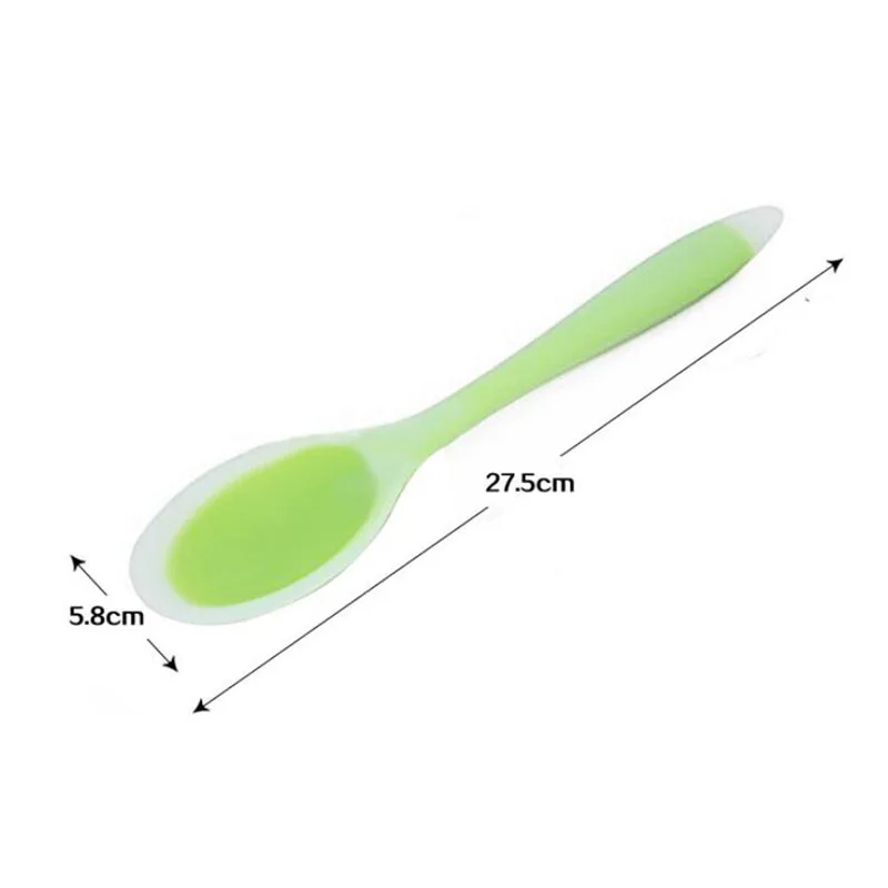 Spoon 1 шт. силиконовая Лопатка/вилка для макаронных изделий/Ложка/Лопатка/ковш с антипригарным покрытием набор кухонных принадлежностей красочные кухонные гаджеты инструмент - Цвет: Spoon