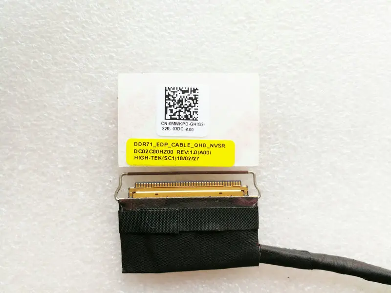 Новый оригинальный кабель QHD led lcd lvds для Dell alienware 17 R4 R5 40 pin DC02C00HZ00 0MWKPD | Компьютеры и