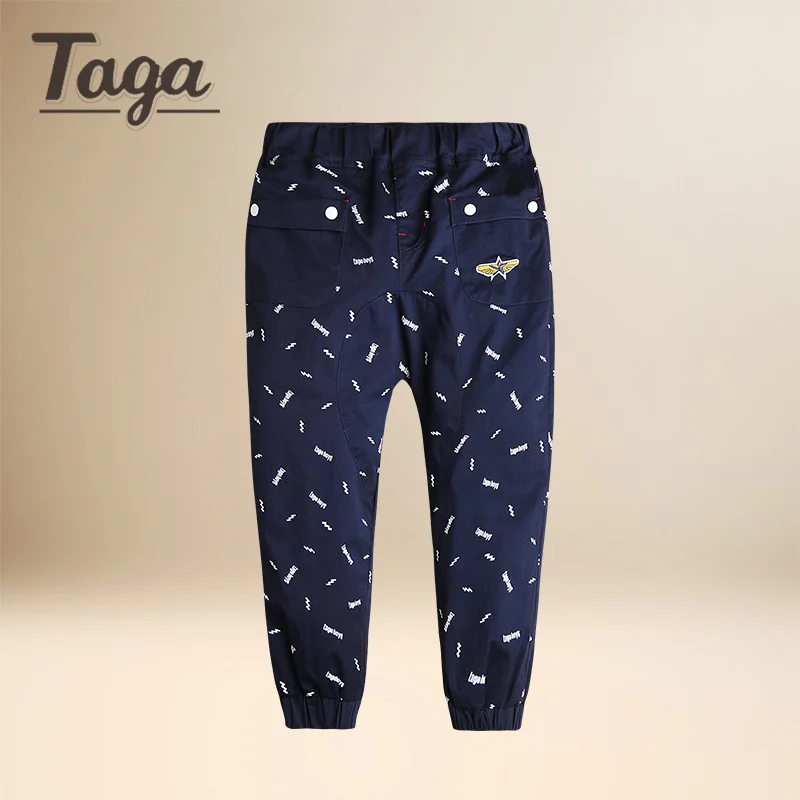 Taga/2017 новое поступление мода печатных Обувь для мальчиков Брюки Демисезонный Для