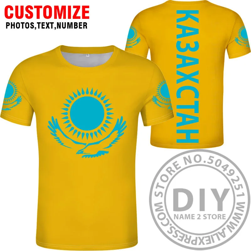 Style 10 KAZAKHSTAN футболка diy на заказ с именем и номером Каз футболка Национальный флаг kz русский kazakh страна колледж принт Логотип Одежда - Цвет: Style 10