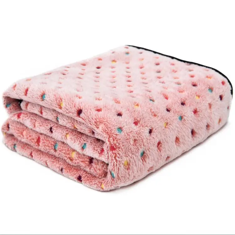 Pink Роскошные подушки для питомцев, собак, кошек, теплые кровати, домик для больших собак, коврики, дышащие, уютные, супер мягкие, толстые одеяла, 3 размера, прочные питомники - Цвет: Pink