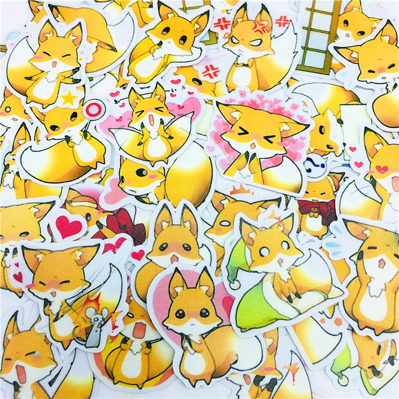 38 Наклеек маленьких лисичек-аниме любителей для рукоделия и скрапбукинга книга наклеек для студентов Декоративные наклейки для детей игрушки.